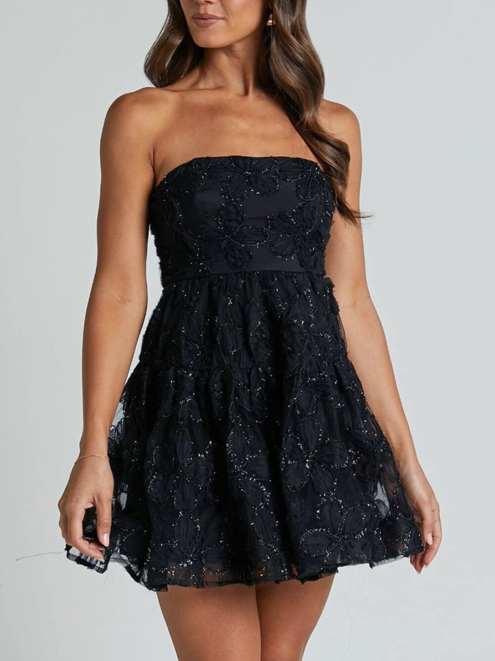 Showpo Marzy Mini Dress - Black - Size 8